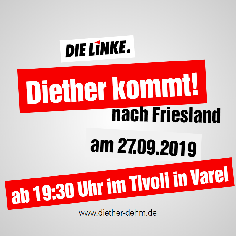 Dr. Diether Dehm, mittelstandspolitischer Sprecher der Linksfraktion im Bundestag, zu Besuch in Friesland
