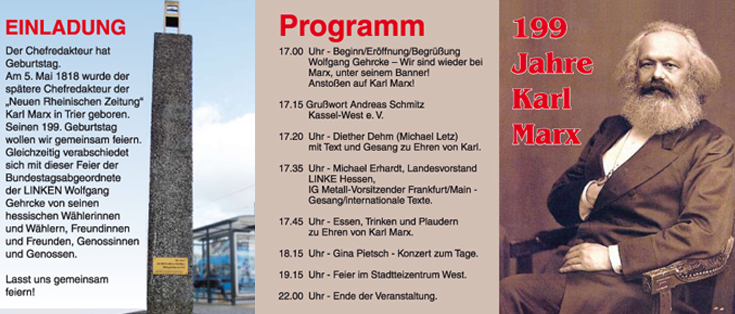 Karl Marx zum 199. Geburtstag