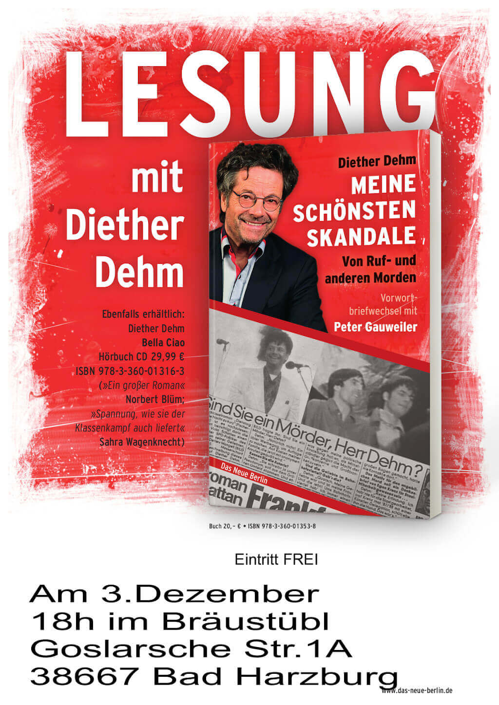 Plakat Dehm, Meine schönsten Skandale